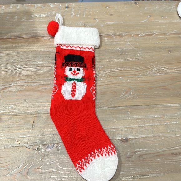 Vintage Knit Snowman Christmas Stocking - Picture 6 of 7